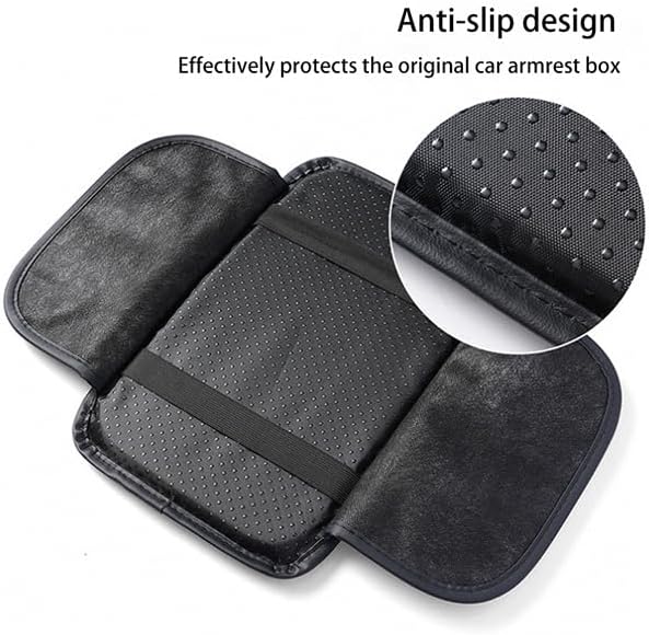 Car Armrest Cover for Toyota Cressida 1977–1992, Center Console Pad, Leather Armrest Box Protector, Waterproof Anti-Scratch Console Lid Cushion,Comfort Interior Accessories,C-Gray