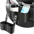 2 in 1 Car Seat Back Organizer with 3.2" Cup Holder,Multifunction Car Headrest Seat Back Organizer for Drink Food Tray,Universal Headrest Cup Holder for Most Cars Trucks SUVs