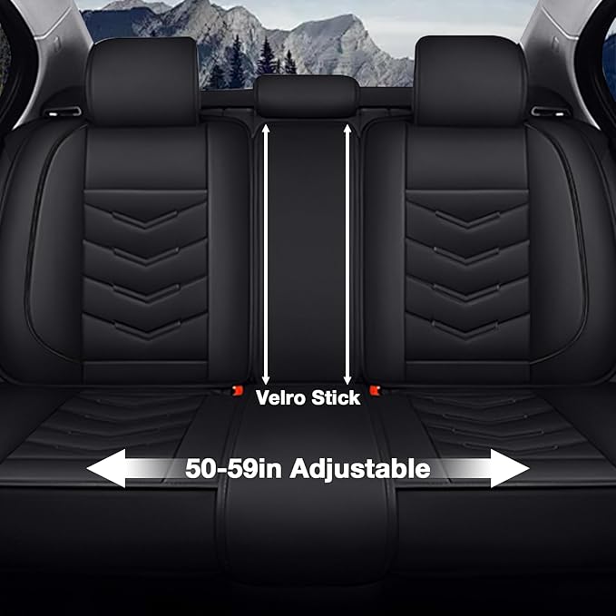 MVRVMV Luxury Car Seat Covers for Ford Explorer 2012-2026, Nappa Leather Auto Seat Cover with 2 Neck Pillows and 2 Lumbar Supports (5 Seat Luxury, Black)