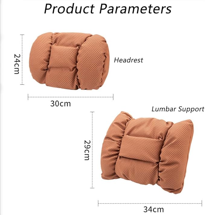 Neck Pillow Automotive Seat Cushions for Honda CR-V 6th/VI V IV III II I RW/RT/RM/RE/RD/Hybrid 2015-2025, Relieving Neck Stiffness Sciatica Relief Car Headrest Lumbar Pillow,Red