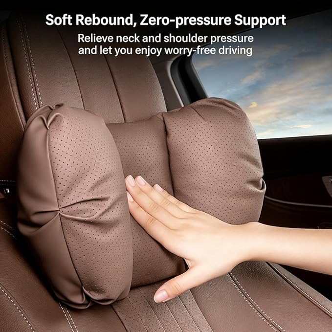 Car Neck Pillow & Lumbar Support for Lincoln Aviator 2020-2024 Ergonomic Breathable Mesh Auto Seat Back Cushion Headrest,Black-Lumbar Support