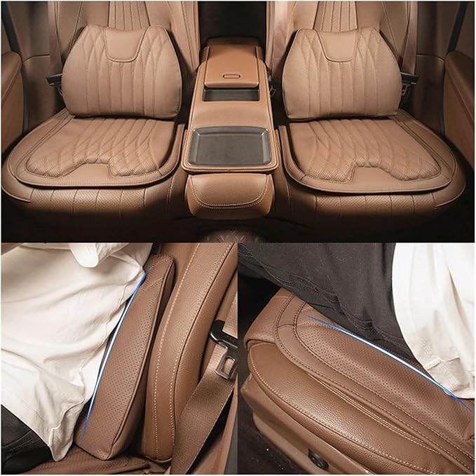 KAnduo M Car Seat Cushion for BMW All Model I3 I4 I8 X1 X2 X3 X4 X5 X5M X6 X7 Z4 Car Lumbar Support Pillow Auto Seat Waist Back Cushion Y (Color : Red C)