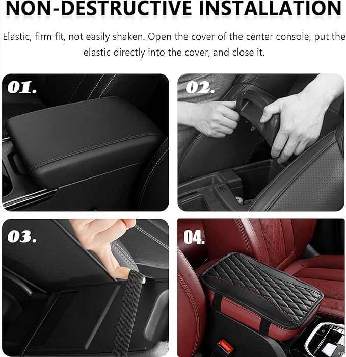 Auto Center Console Pad for Peugeot 508 SW(2023-) Accessories Car Armrest Cushion Protects Your armrest and Feels Comfortable on Your Elbows and arms