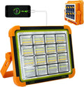 Solar Portable Camping Light with Stand, 100W 12000mAh Battery Rechargeable Light with 4 Modes, LED Cordless Flood Lights for Work, Emergency Power Failure, Car Repair