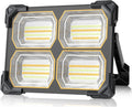 200W Led Work Light Rechargeable,20000MAh Solar Portable Light, 20000LM Magnetic Work Lights, 326 Led Battery Work Lights with Stand 5 Lights Modes IP66 Waterproof for Outdoor Camping Car Repairing