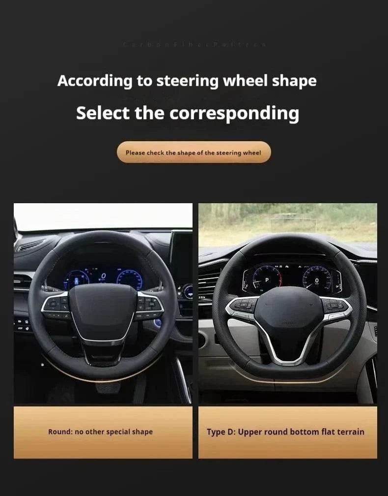 Subaru Carbon Fiber Leather Steering Wheel Cover