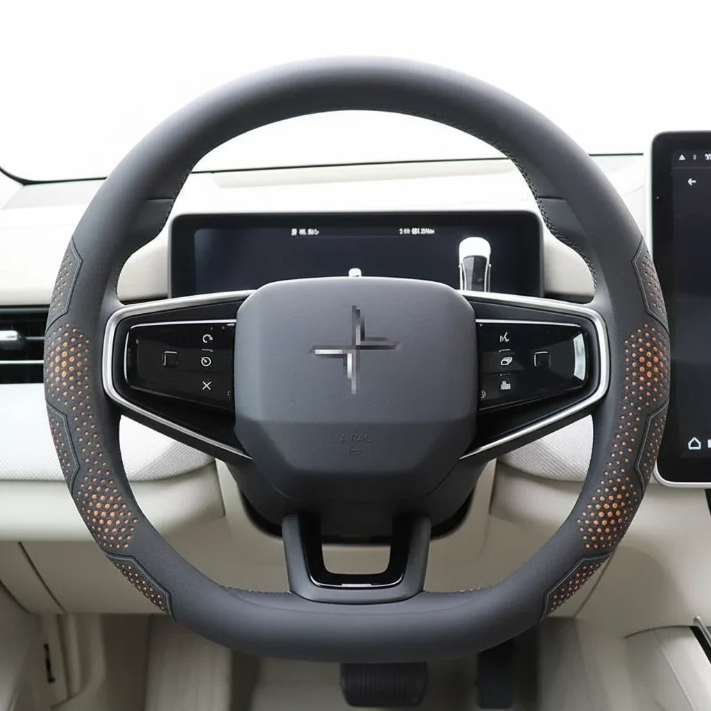 Polestar Carbon Fiber Suede Steering Wheel Cover