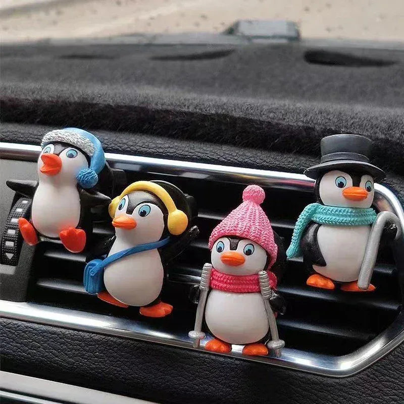Penguin Car Air Freshener - Auto AC Vent Aromatherapy Diffuser