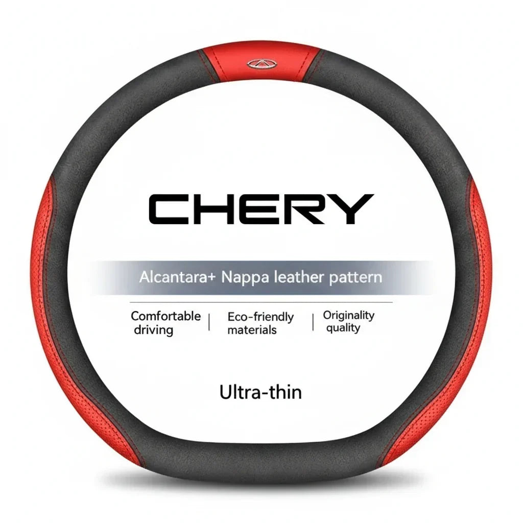 Chery Suede Leather Steering Wheel Cover