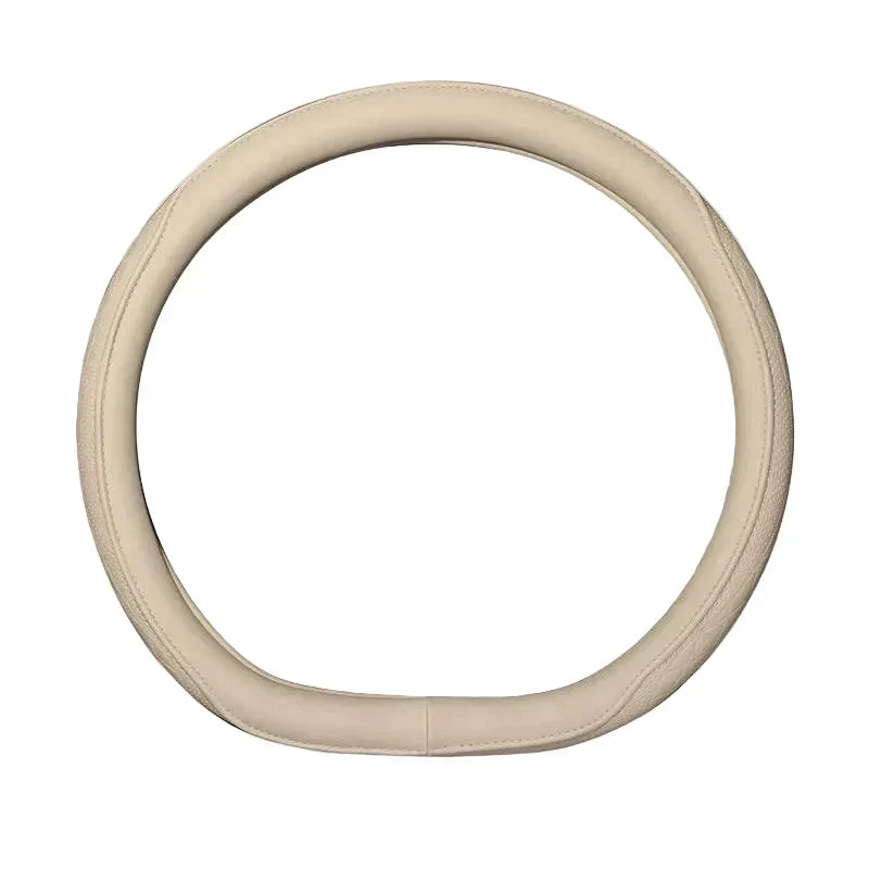 Leather Car Steering Wheel Cover – Universal Fit, 15 Inch (38 cm)