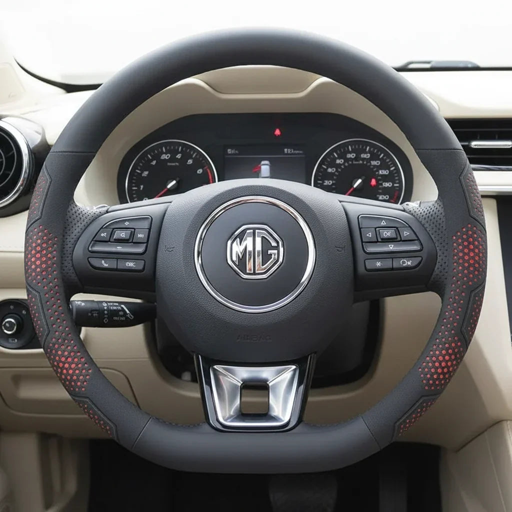 MG Carbon Fiber Suede Steering Wheel Cover