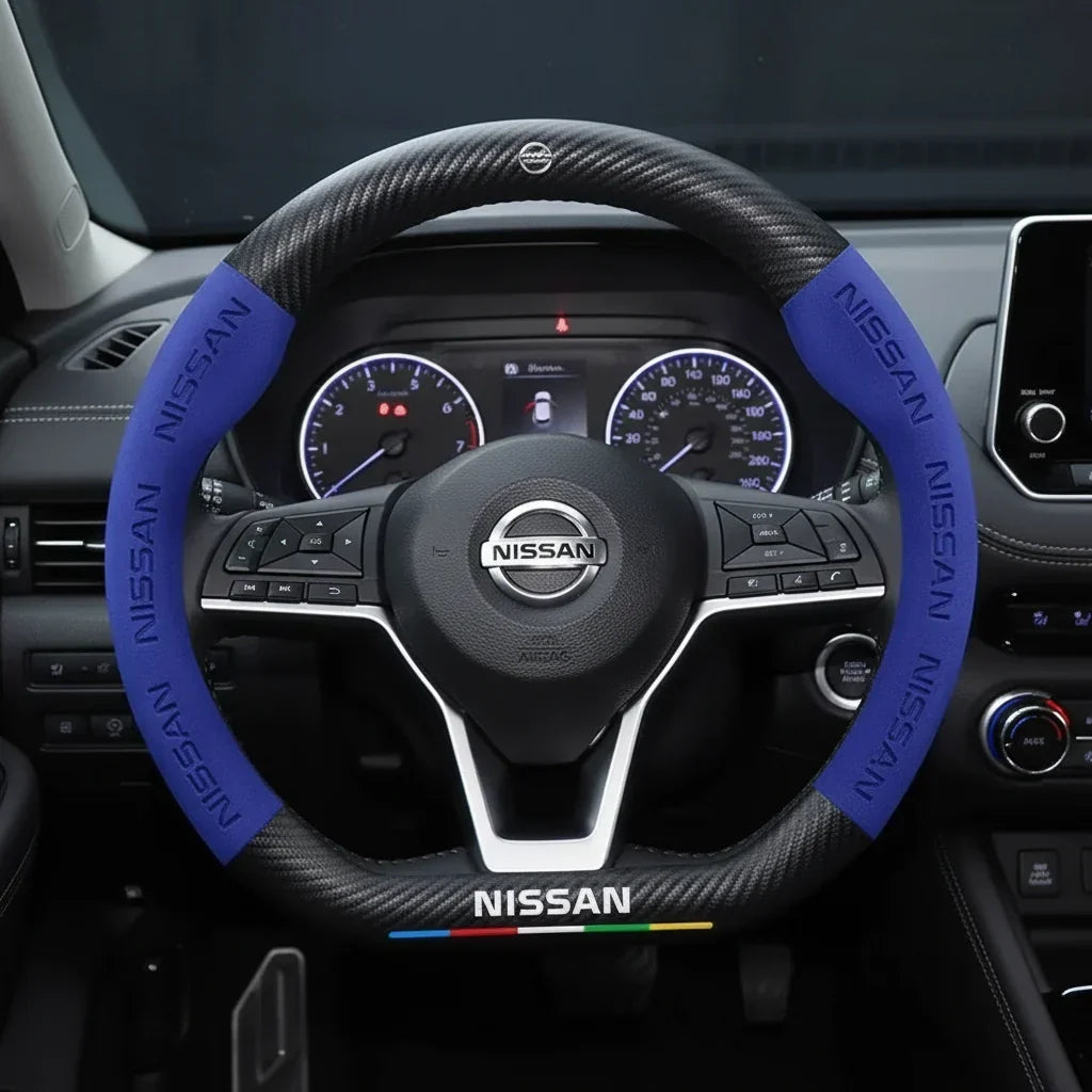Nissan Carbon Fiber Suede Steering Wheel Cover