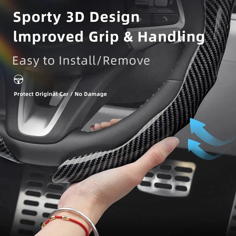 Genesis Carbon Fibre Snap-On Steering Wheel Cover