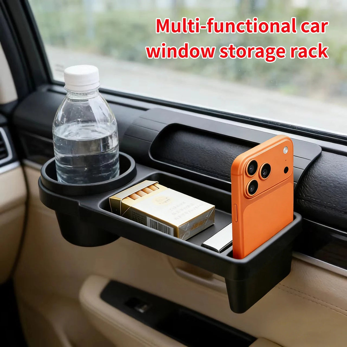 Car Door Pocket Organizer – Cup Holder, Phone & Drink Slot Rack