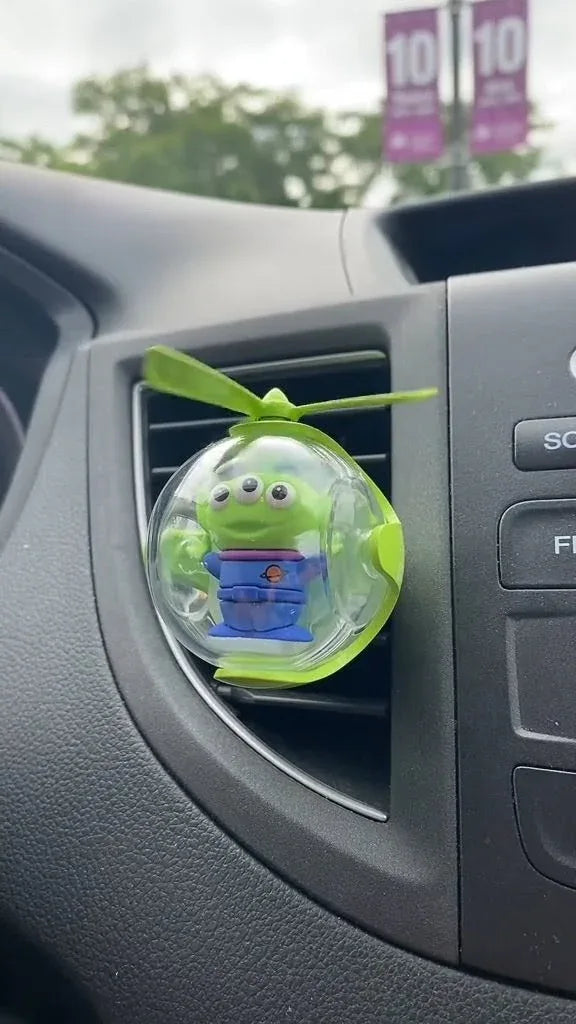 Alien Flying Ball Car Air Freshener with LED Light