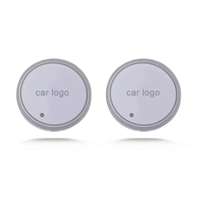 LED Car Cup Holder Lights, 7 Colors Changing USB Charging Mat Waterproof Cup Pad, LED Interior Ambient Lamp Decoration Light Car Accessories