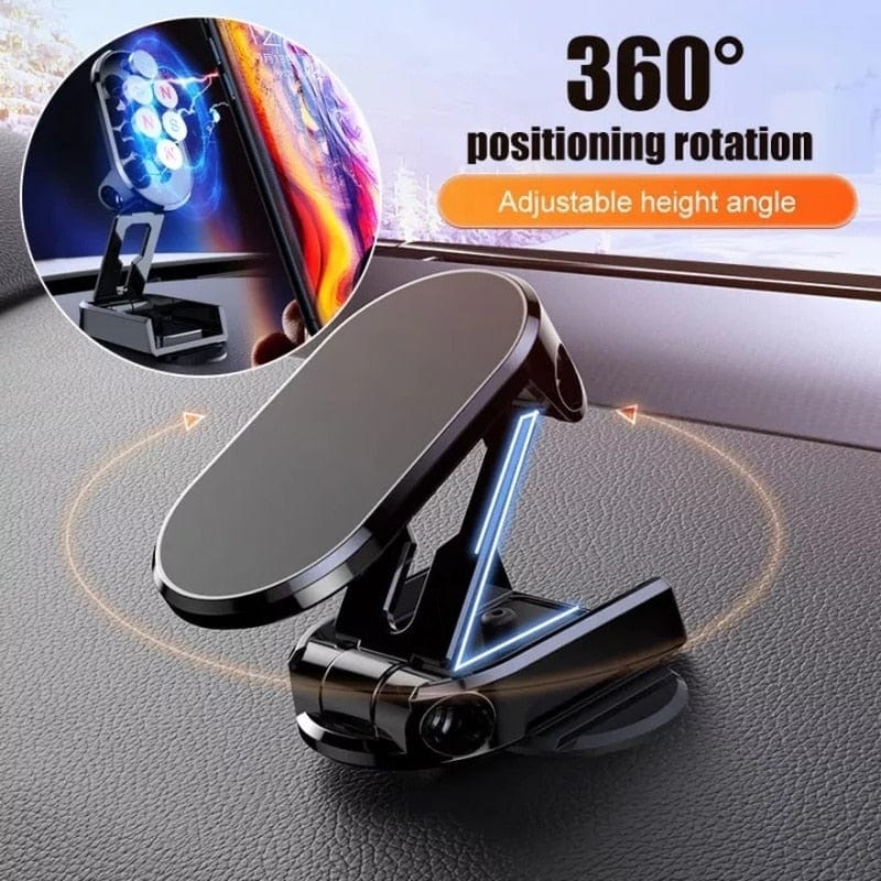 360° Rotatable Foldable Magnetic Car Phone Holder